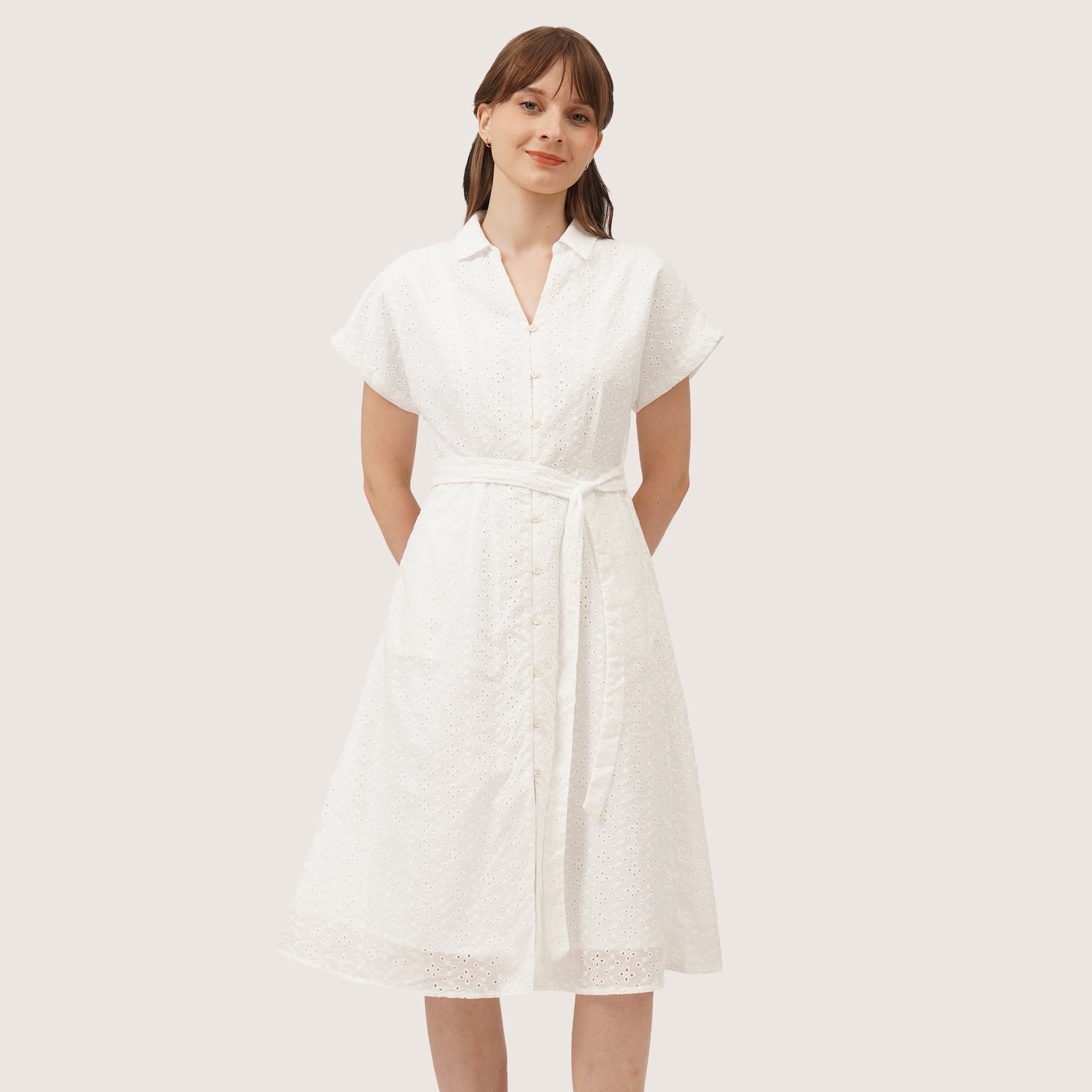 Eyelet Button Down Dress Regatta Lifestyle