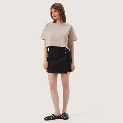 Boxy Cropped Single Jersey T-Shirt