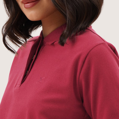 Cropped Pique Polo