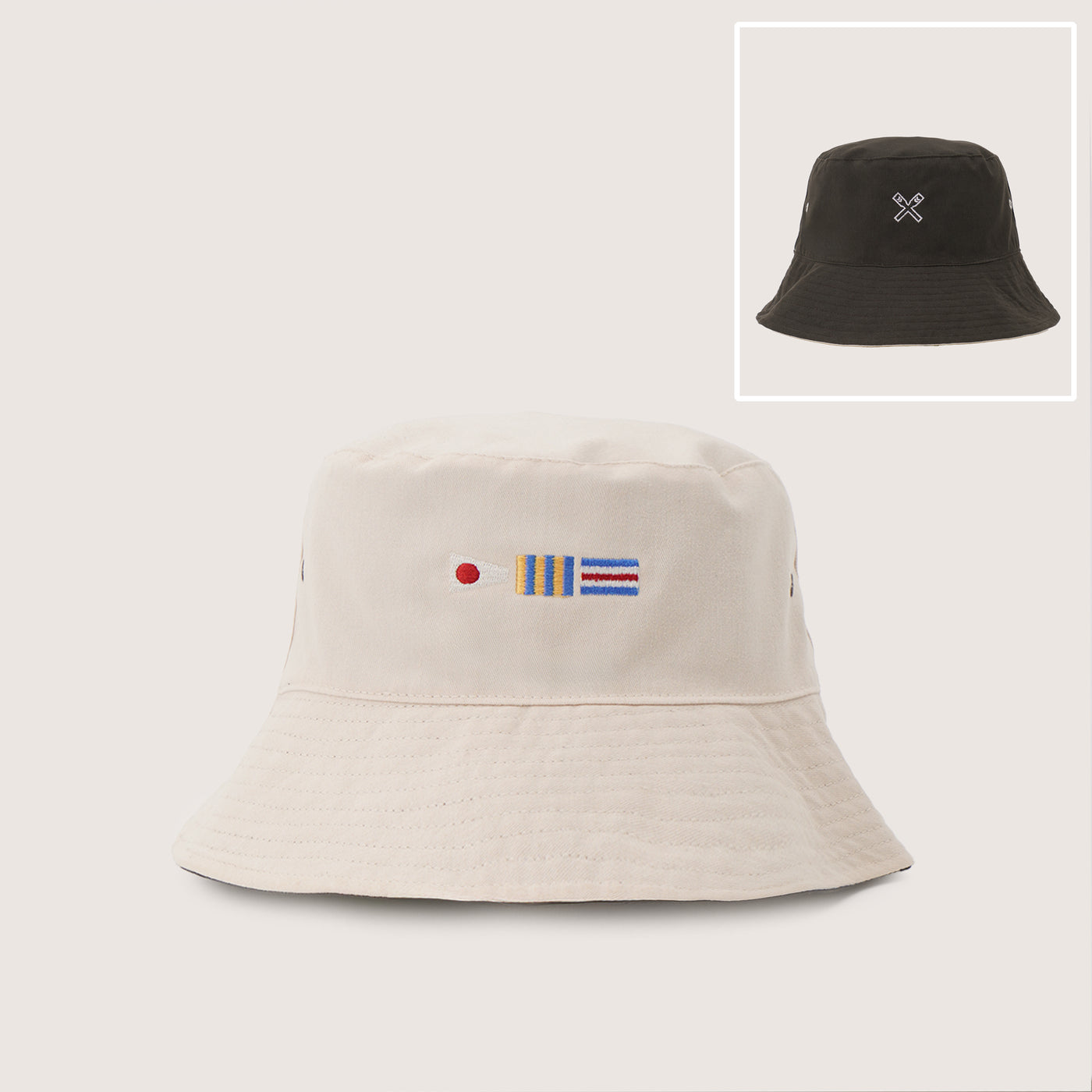 Reversible Bucket Hat With Sail Flags