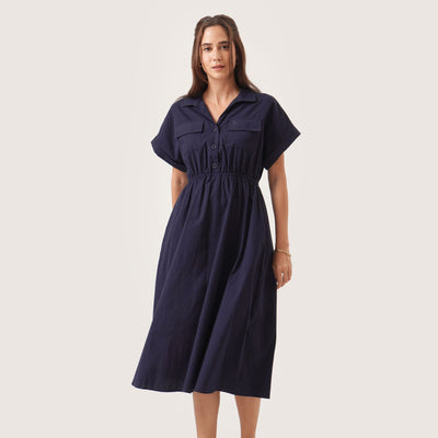 Button-Front Shirtdress