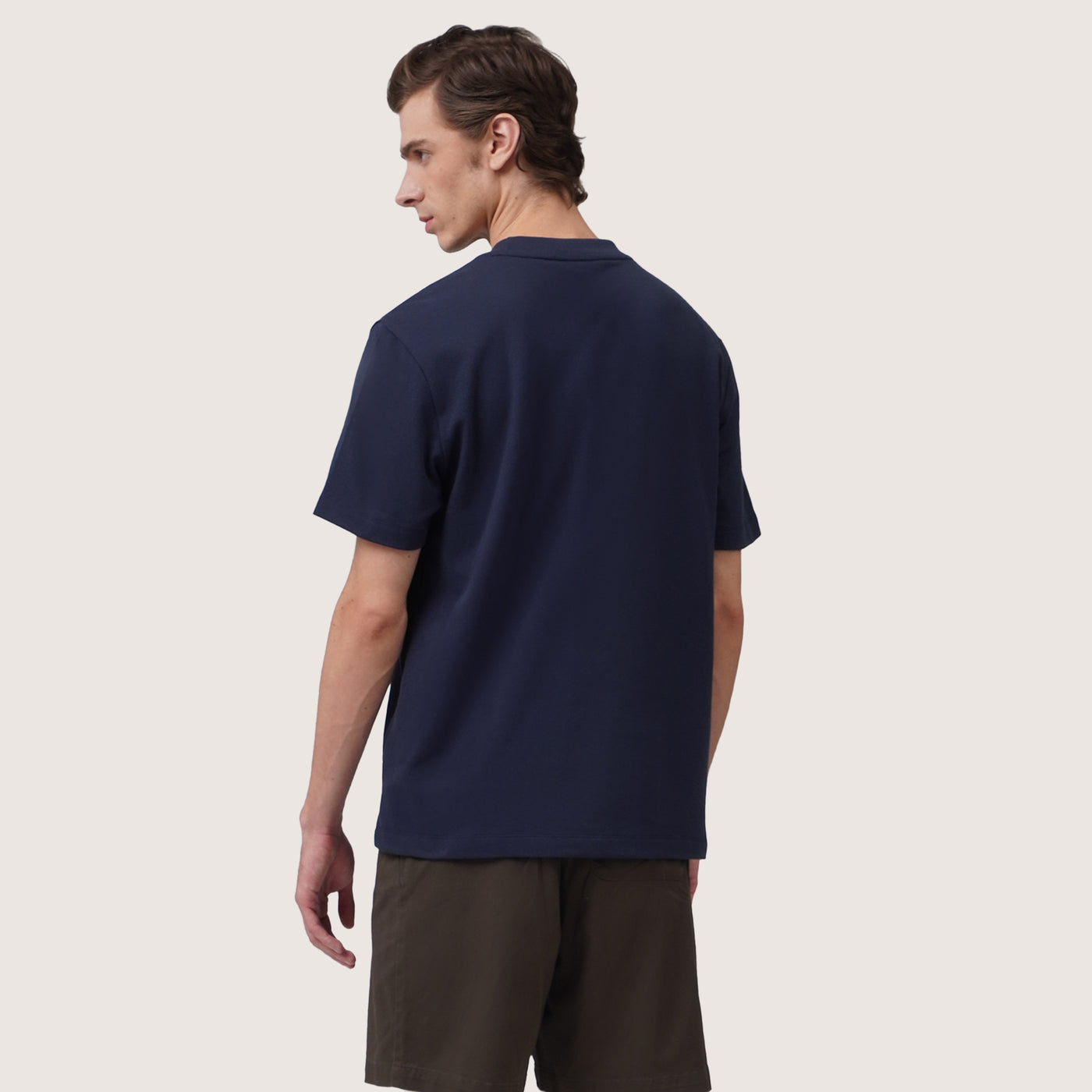 Regular Fit T-Shirt In Two-Tone Pique