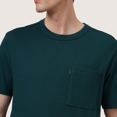 Regular Fit Pocket T-Shirt In Interlock Fabric