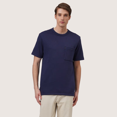 Regular Fit Pocket T-Shirt In Interlock Fabric