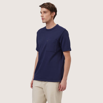 Regular Fit Pocket T-Shirt In Interlock Fabric