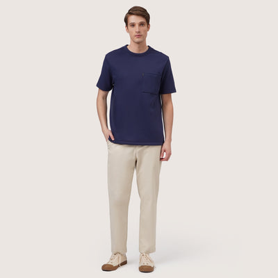 Regular Fit Pocket T-Shirt In Interlock Fabric