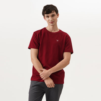 Round Neck T-shirt In Textured Fabric